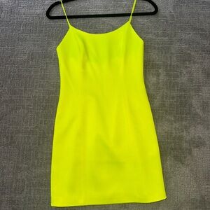 Alice + Olivia Neon Yellow Dress